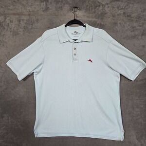 Tommy‎ Bahama Shirt Mens Large Supima Polo light blue